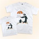 Boldog apák napja apa-gyerek szett (Pingvin) 