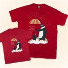 Boldog apák napja apa-gyerek szett (Pingvin) 