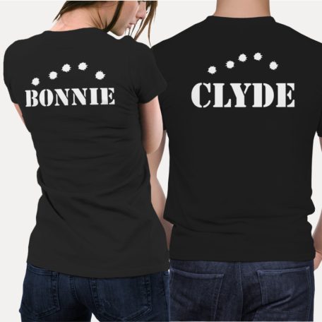 Bonnie és Clyde lövések - páros póló