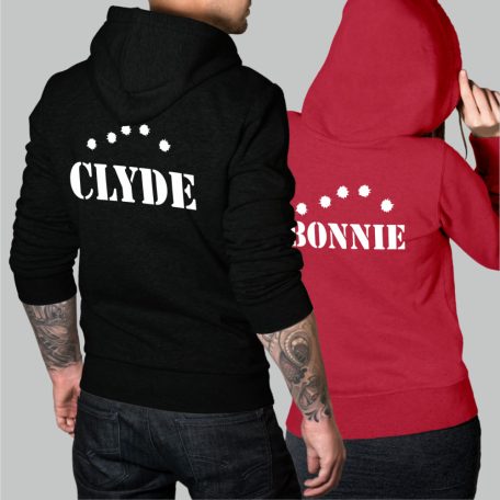 Bonnie és Clyde lövések páros pulóver