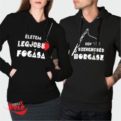   Egy szerencsés horgász. Életem legjobb fogása. páros pulcsi.