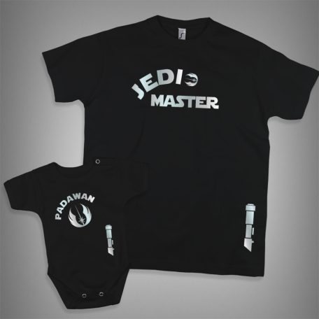 Jedi master és padawan fekete
