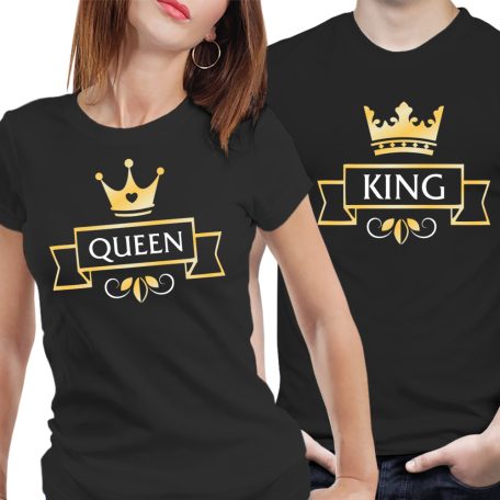 King & Queen szalagos - páros póló