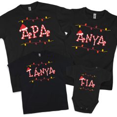   Karácsonyi cukorkás anya, apa, lánya fia - 4db családi szett