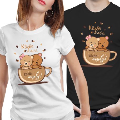 Közös kávé, közös mosoly - páros póló