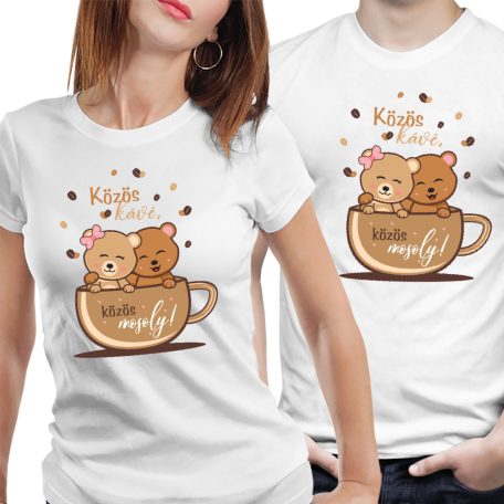 Közös kávé, közös mosoly - páros póló