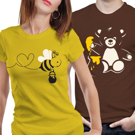 Maci és méhecske - páros póló