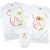 Mickey Mr. Mrs. Baby családi póló szett 3db (Lány)