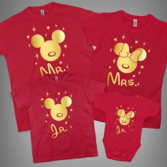 Mr. & Mrs. Mickey arany - 4db családi szett