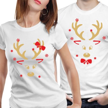 Rénszarvas karácsonyi - páros póló
