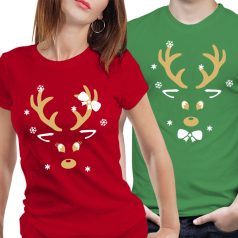 Rénszarvas karácsonyi - páros póló