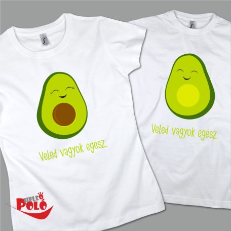 Veled vagyok egész avokádó páros póló
