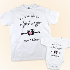 Az első közös apák napja Apa-lánya póló szett